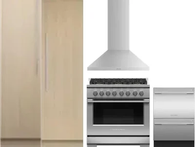 5 Piece Package Includes Refrigerator, Freezer, Range, Hood And Dishwasher